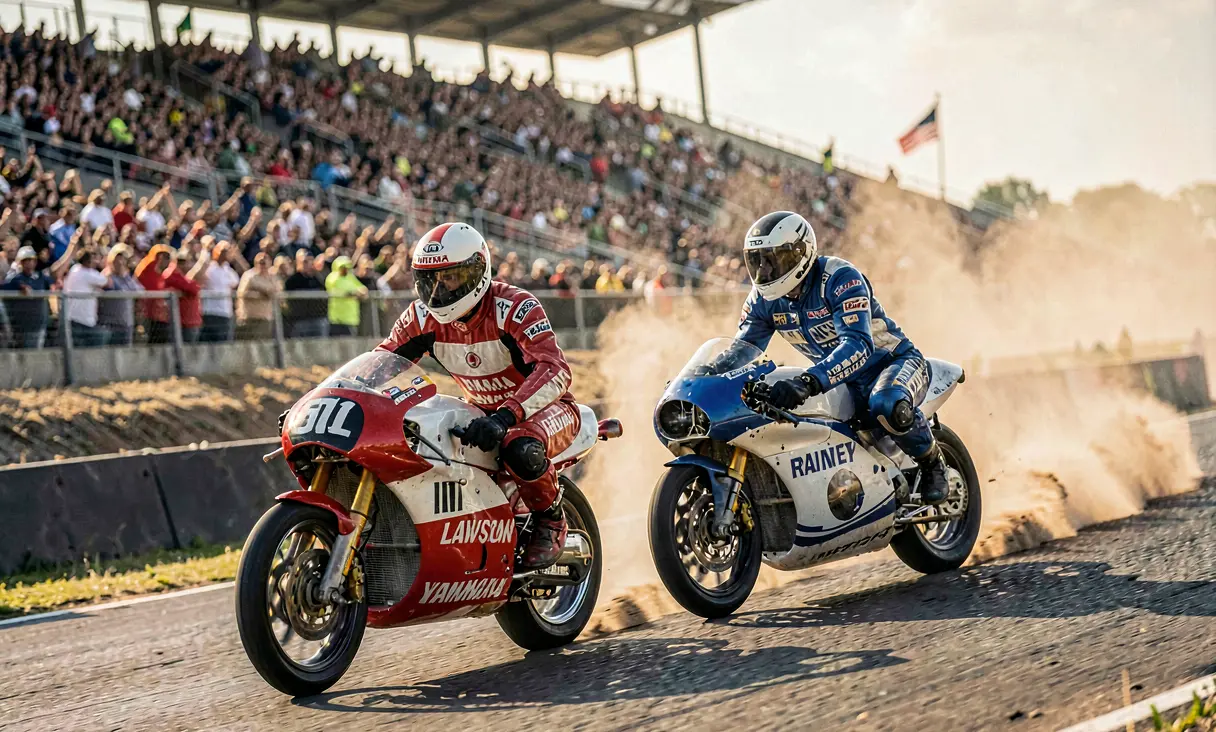 Eddie Lawson vs Wayne Rainey